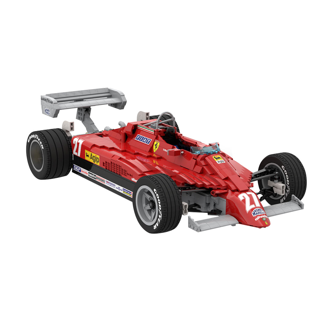 MOC-43749 Ferrari 126C2 Rennwagen im Maßstab 1/8 Klemmbausteine