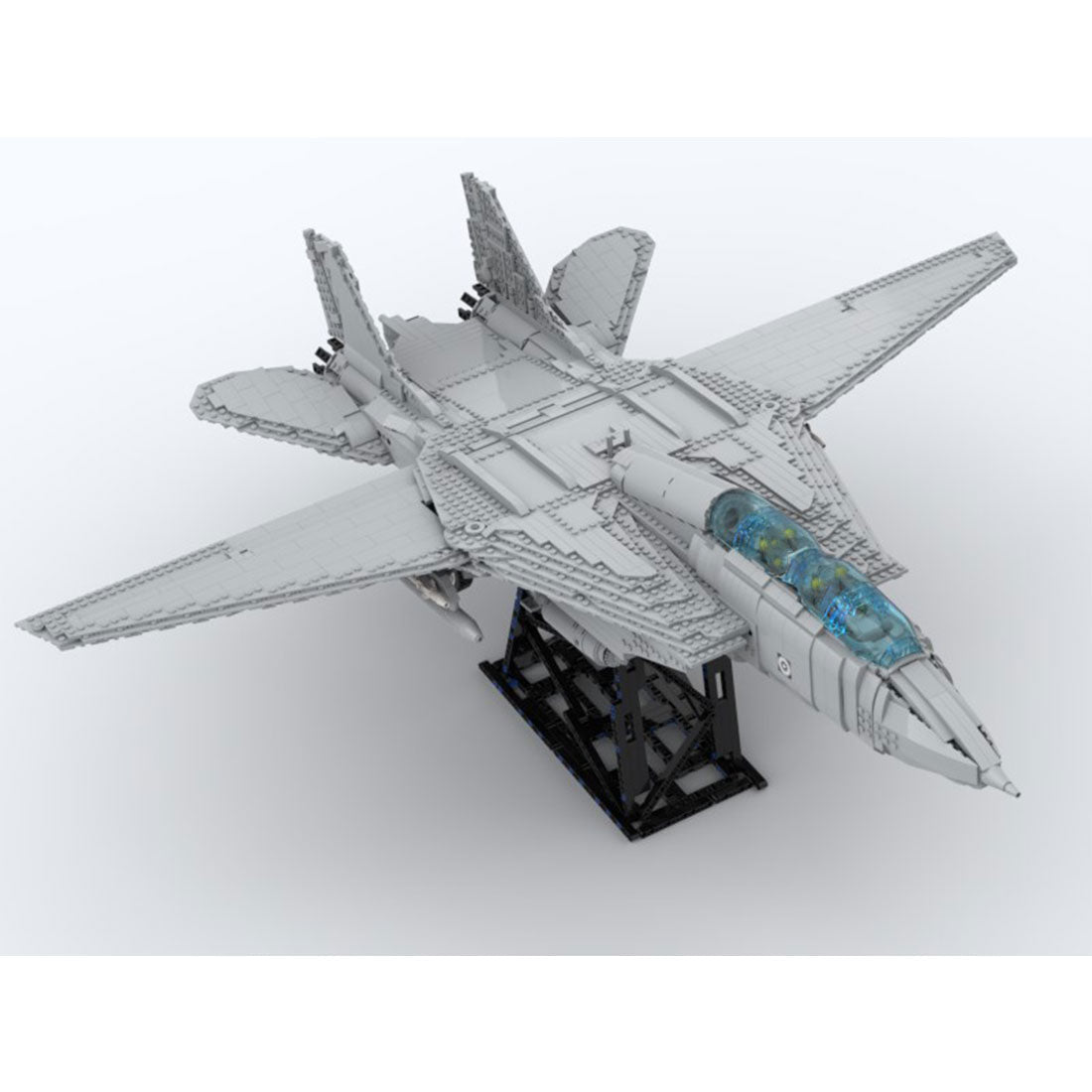 1/21 Scale F - 14 Tomcat Fighter Jet Military Klemmbausteine（dynamische Version） - LesDiyLesDiy