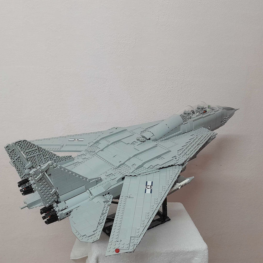 1/21 Scale F - 14 Tomcat Fighter Jet Military Klemmbausteine（dynamische Version） - LesDiyLesDiy