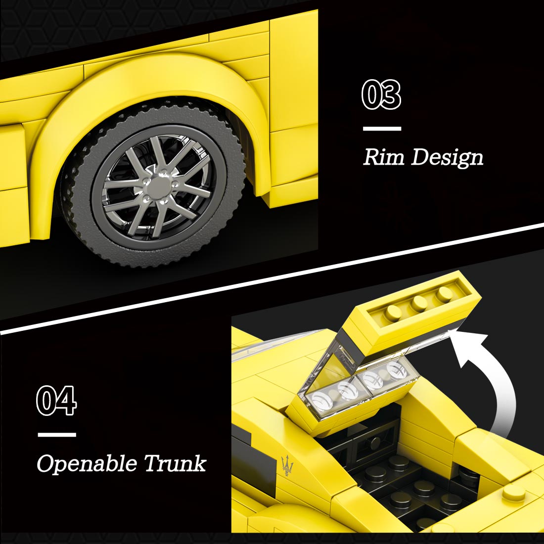 1/24 Scale 8 Studio Supercar Klemmbausteine - LesDiyLesDiy