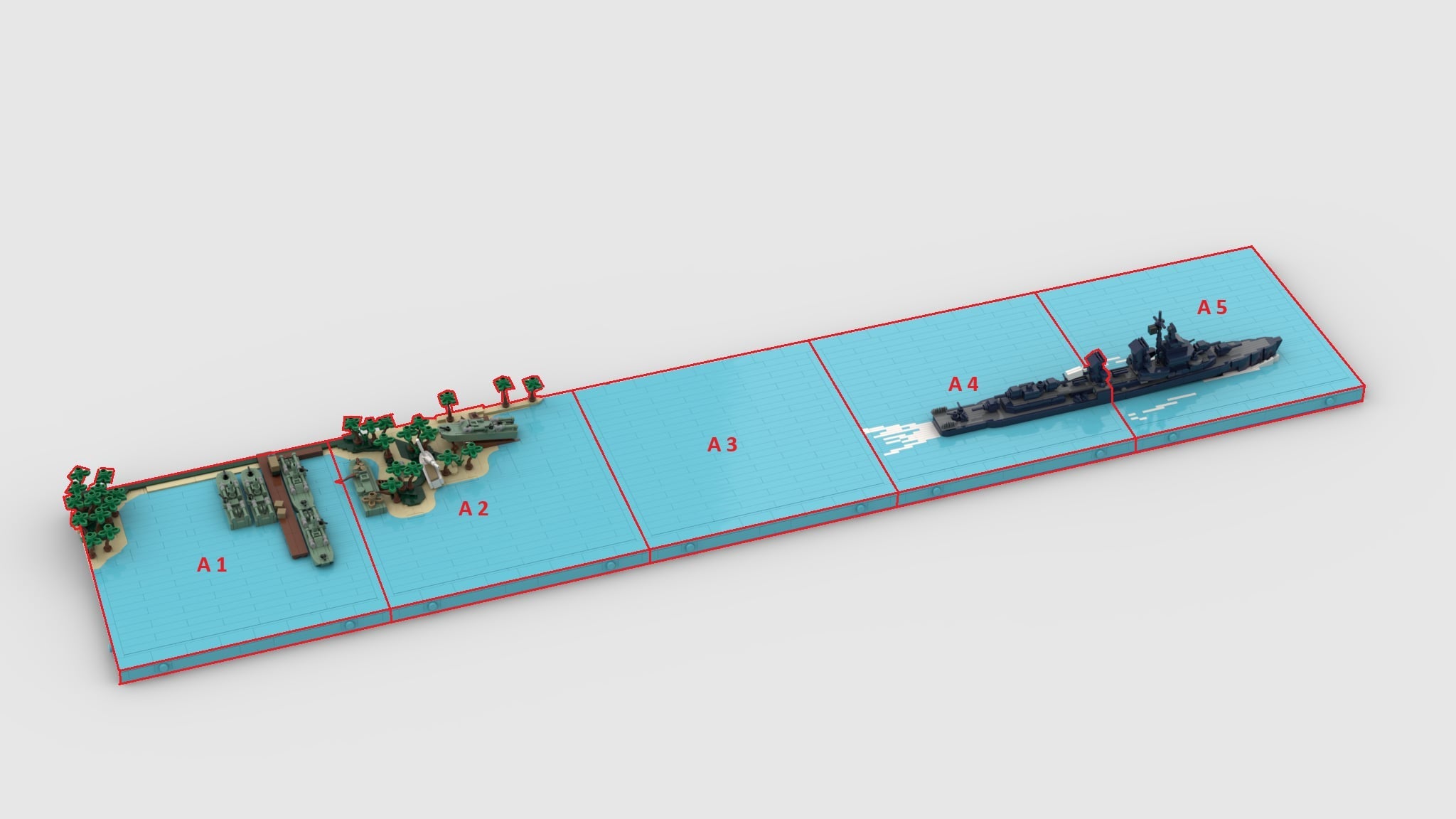 1/300 Scale Part A1 of U.S. Pacific PT Boat Klemmbausteine - LesDiy - Klemmbausteine