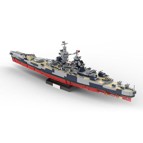 1/300 Scale WWII French Battleship Richelieu Klemmbausteine - LesDiyLesDiy