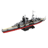 1/300 Scale WWII German Admiral Hipper Cruiser Klemmbausteine - LesDiyLesDiy