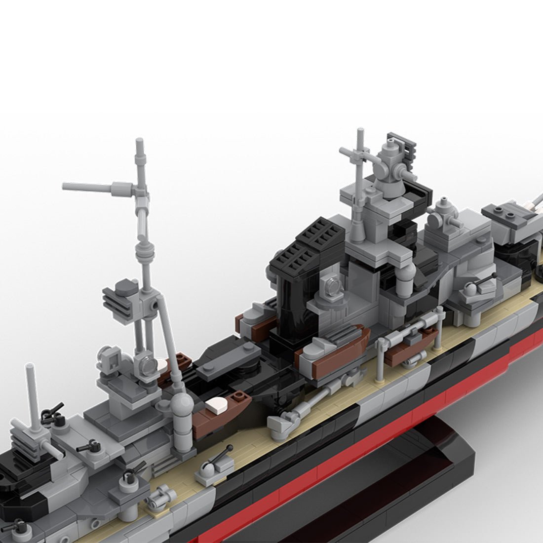 1/300 Scale WWII German Admiral Hipper Cruiser Klemmbausteine - LesDiyLesDiy