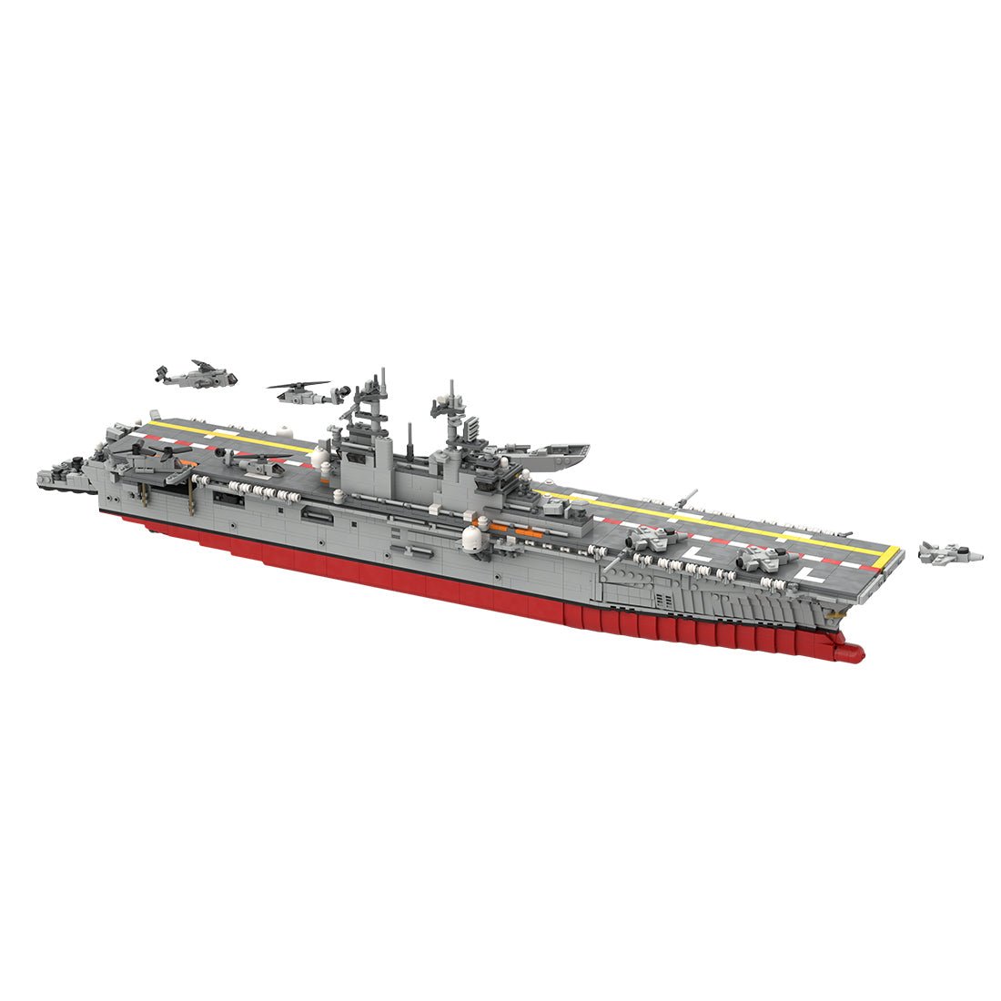 1:350 Wasp - class Amphibious Assault Ship Klemmbausteine - LesDiy - Klemmbausteine