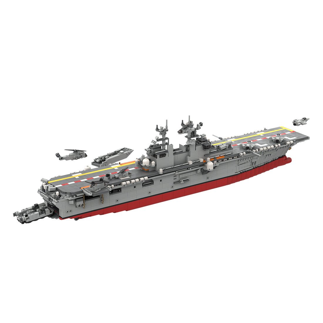 1:350 Wasp - class Amphibious Assault Ship Klemmbausteine - LesDiy - Klemmbausteine