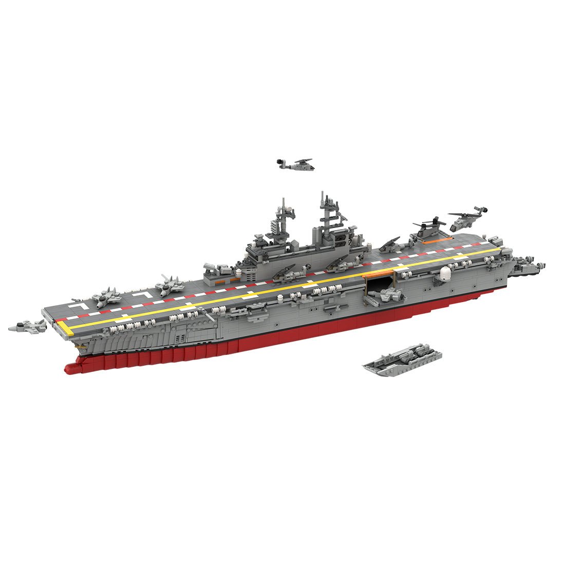 1:350 Wasp - class Amphibious Assault Ship Klemmbausteine - LesDiy - Klemmbausteine