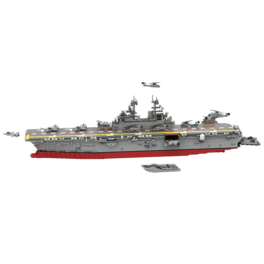 1:350 Wasp - class Amphibious Assault Ship Klemmbausteine - LesDiy - Klemmbausteine