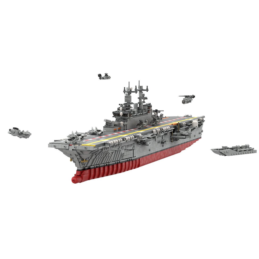 1:350 Wasp - class Amphibious Assault Ship Klemmbausteine - LesDiy - Klemmbausteine