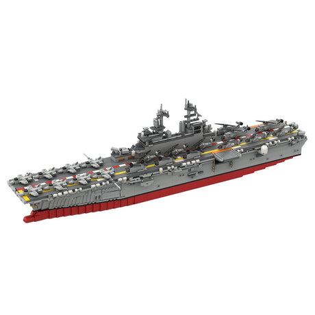 1:350 Wasp - class Amphibious Assault Ship Klemmbausteine - LesDiyLesDiy