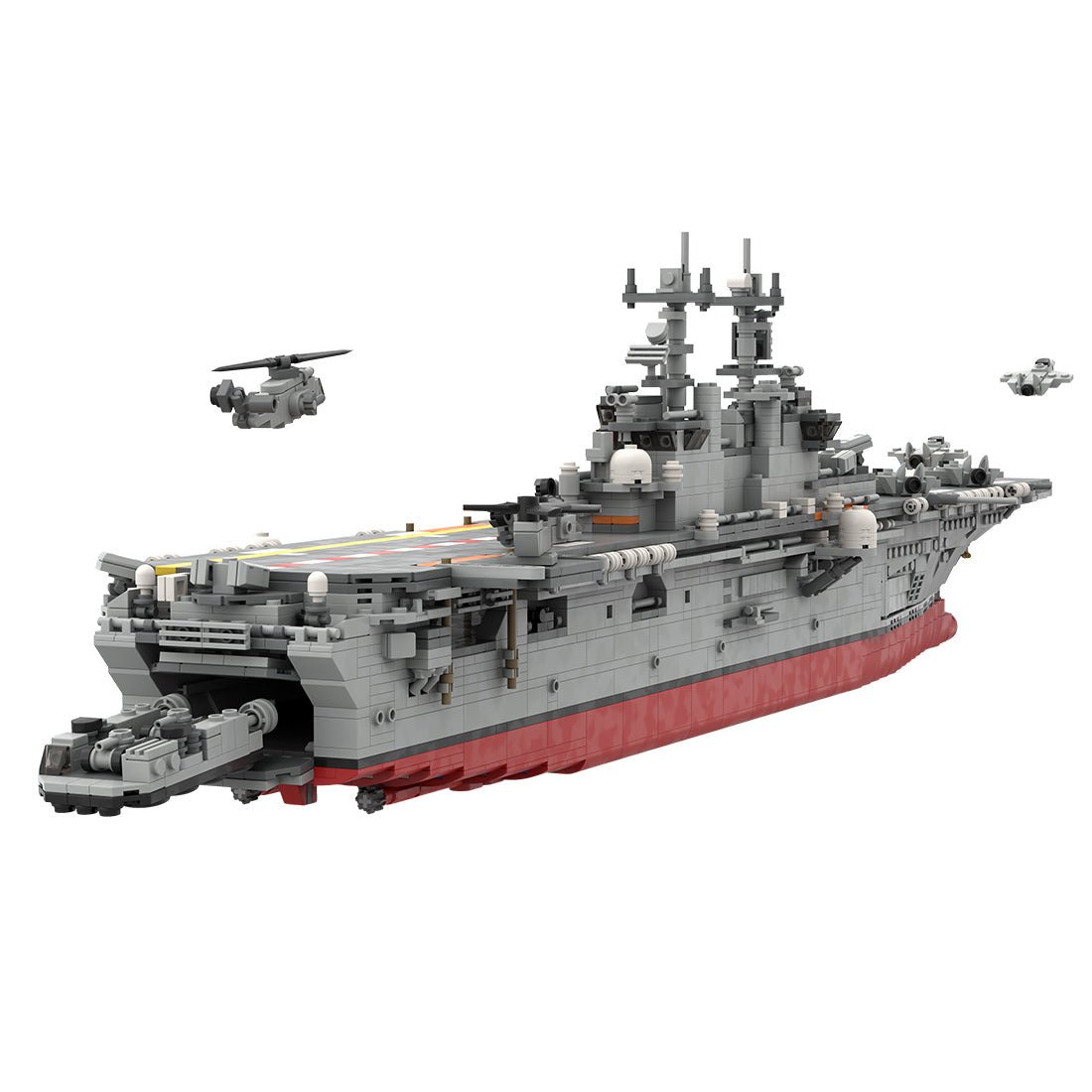 1:350 Wasp - class Amphibious Assault Ship Klemmbausteine - LesDiyLesDiy