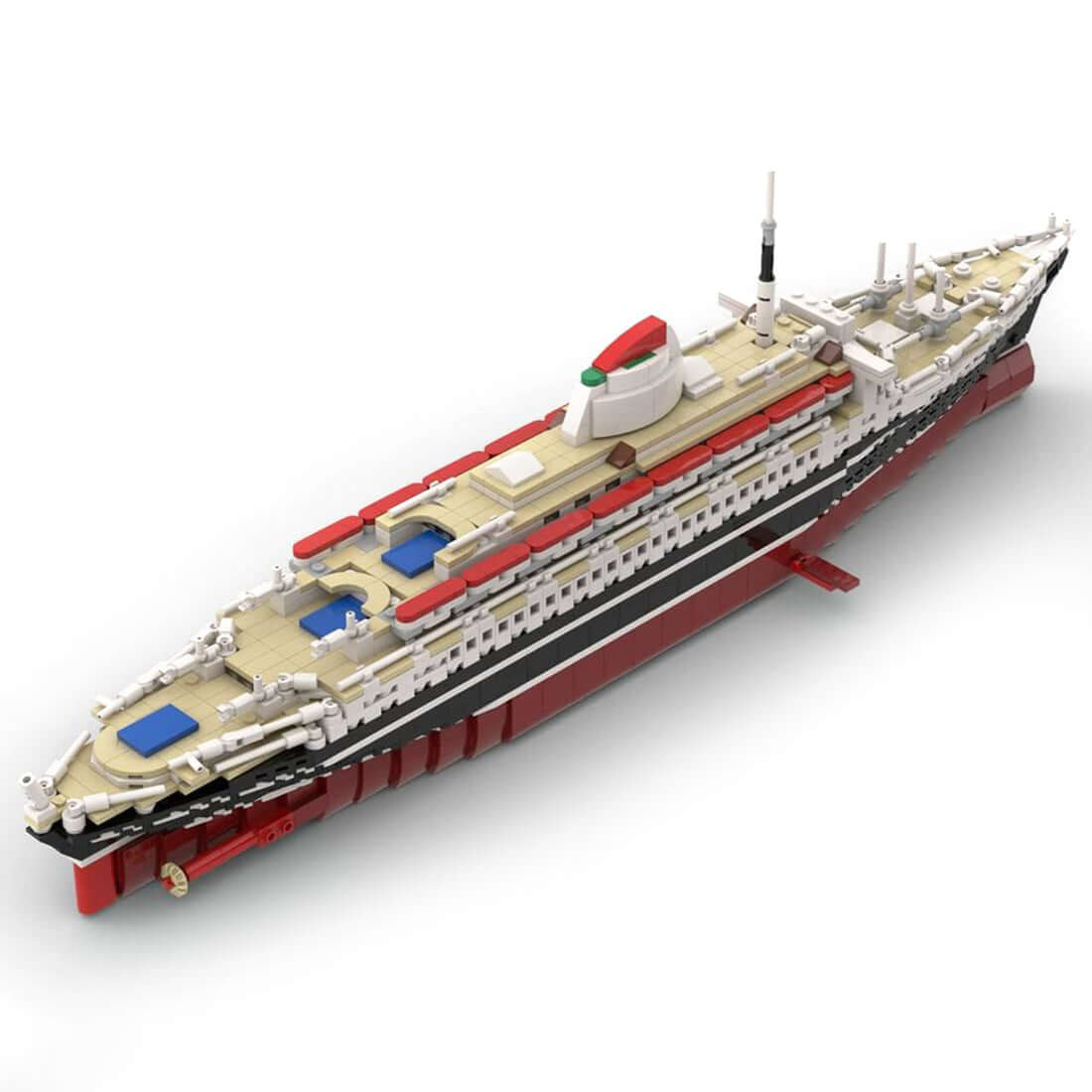 1/400 MOC - 71804 Andrea Doria Bausteine Schiff Klemmbausteine - LesDiyLesDiy