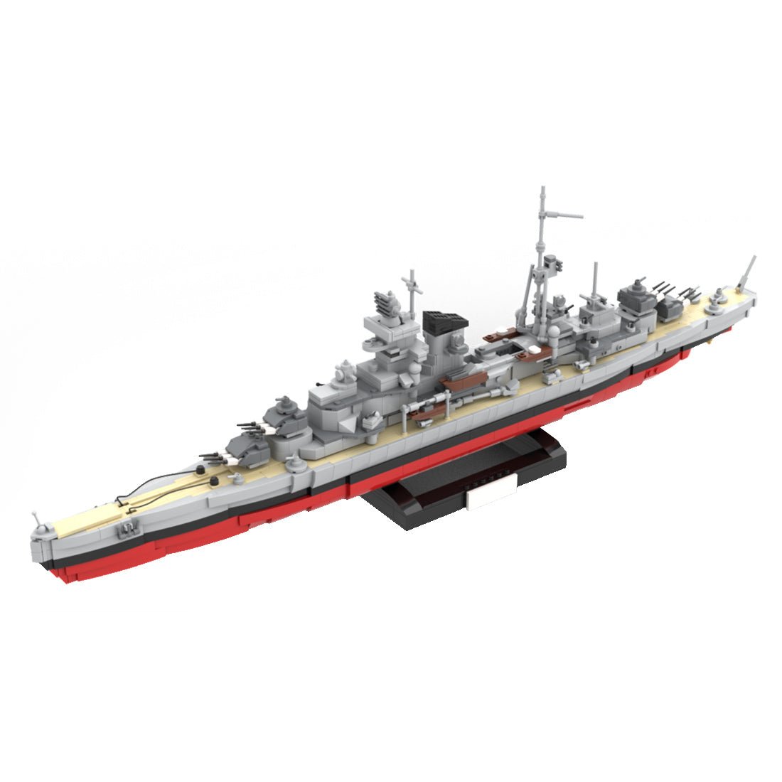 2 in 1 German Heavy Cruiser Mainz - Scale 1:300 Klemmbausteine - LesDiyLesDiy