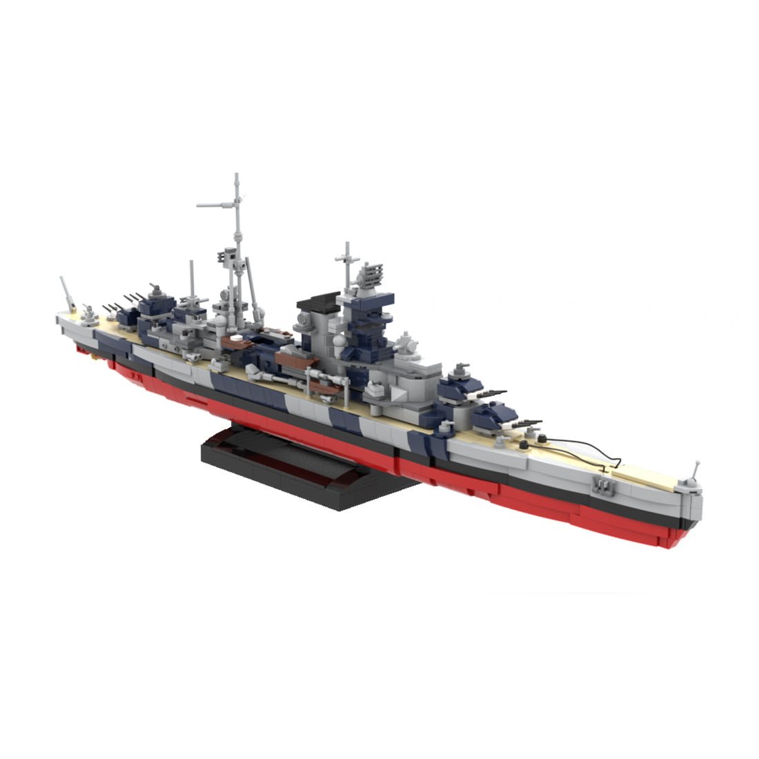 2 in 1 German Heavy Cruiser Mainz - Scale 1:300 Klemmbausteine - LesDiyLesDiy