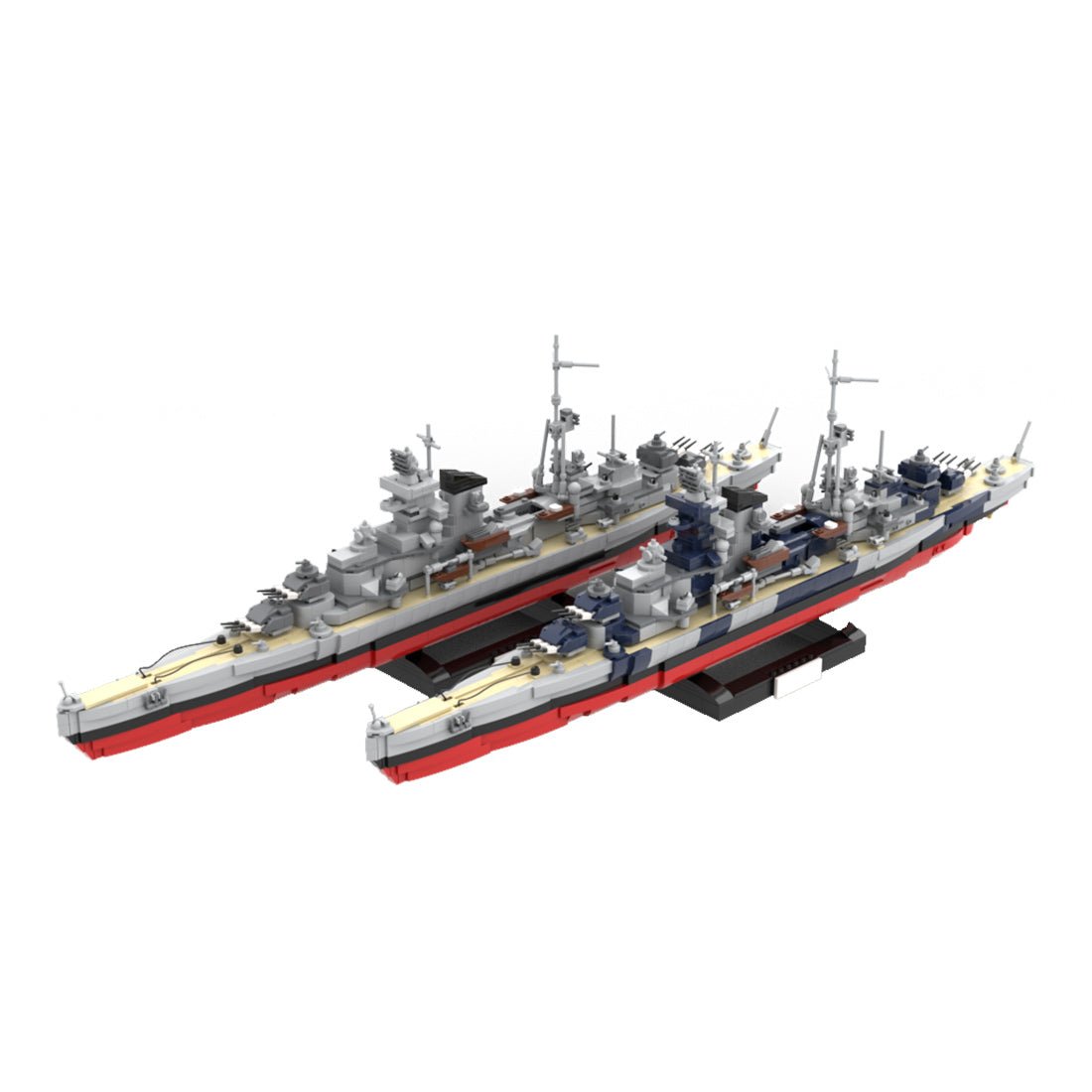 2 in 1 German Heavy Cruiser Mainz - Scale 1:300 Klemmbausteine - LesDiyLesDiy