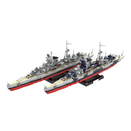 2 in 1 German Heavy Cruiser Mainz - Scale 1:300 Klemmbausteine - LesDiyLesDiy