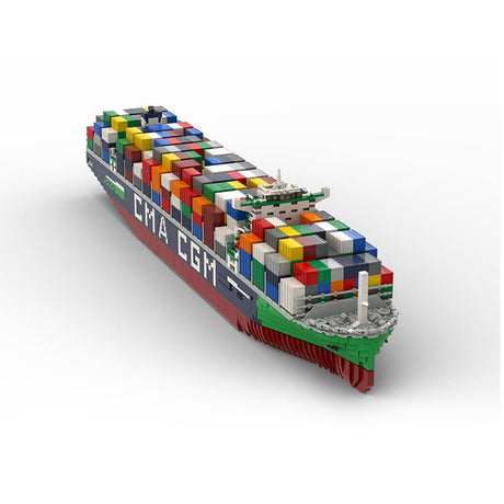 France's Largest Active JacquesSaadé - class Container Ship Klemmbausteine - LesDiyLesDiy