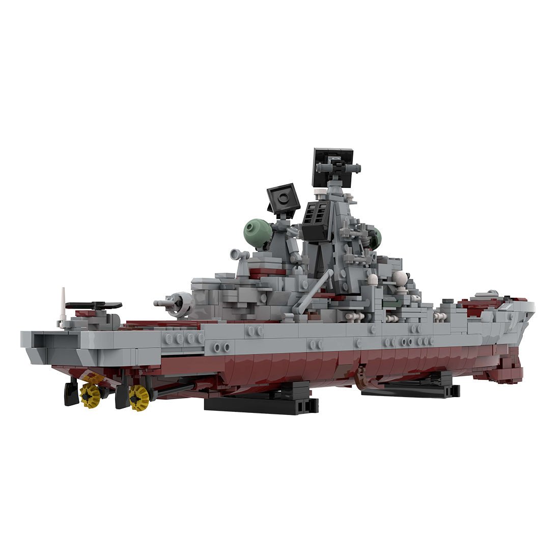 Kirov class battlecruiser | Admiral Lazarev, ex - Frunze Klemmbausteine - Scale 1:485 - LesDiyLesDiy