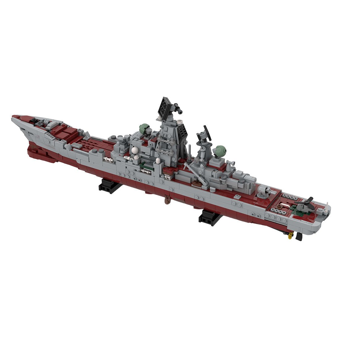 Kirov class battlecruiser | Admiral Lazarev, ex - Frunze Klemmbausteine - Scale 1:485 - LesDiyLesDiy