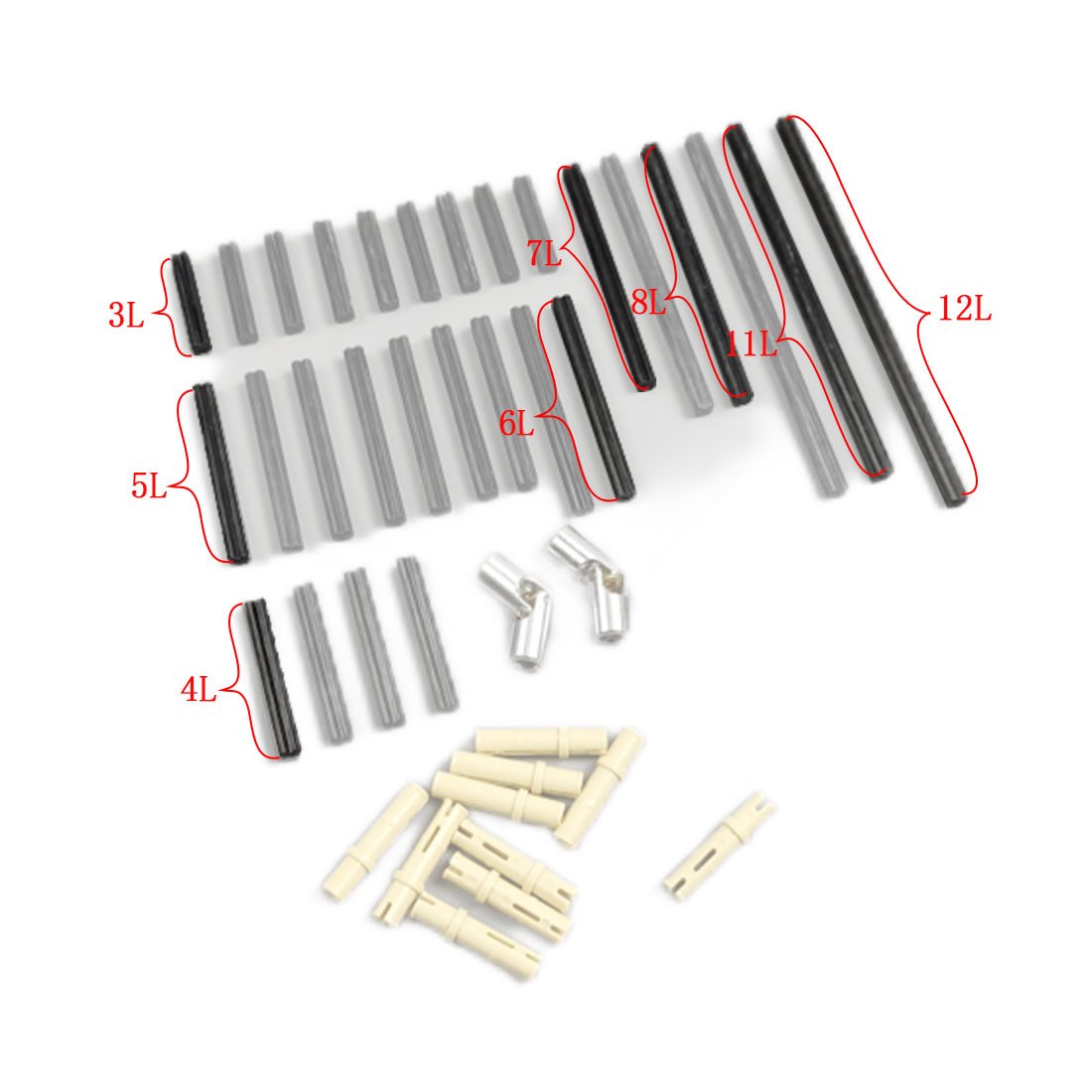 Kreuzgelenk aus Metall + Querachse aus Kohlefaser - LesDiyLesDiy