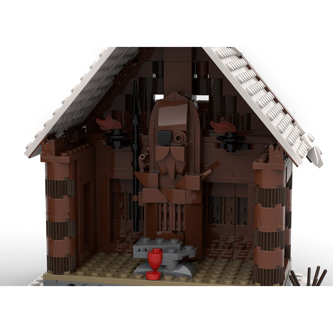 MOC-104429 Winter Viking God House Klemmbausteine - LesDiy