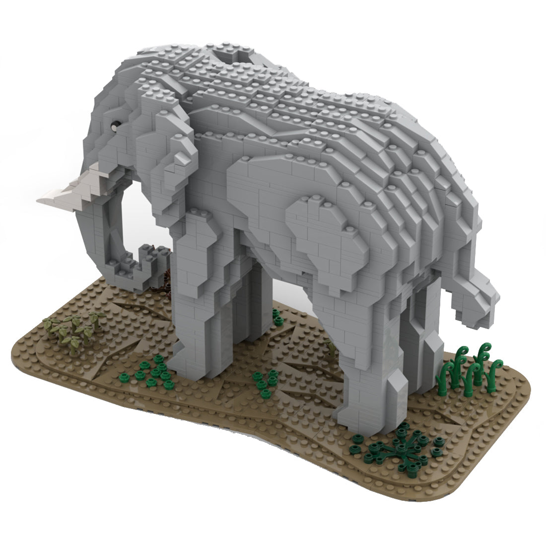 MOC-93606 Elephant Klemmbausteine | lesdiy.de