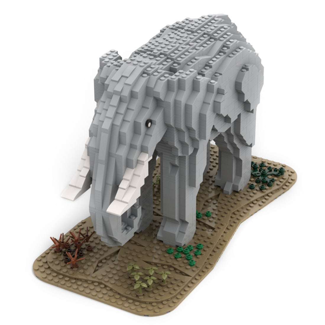 MOC-93606 Elephant Klemmbausteine | lesdiy.de