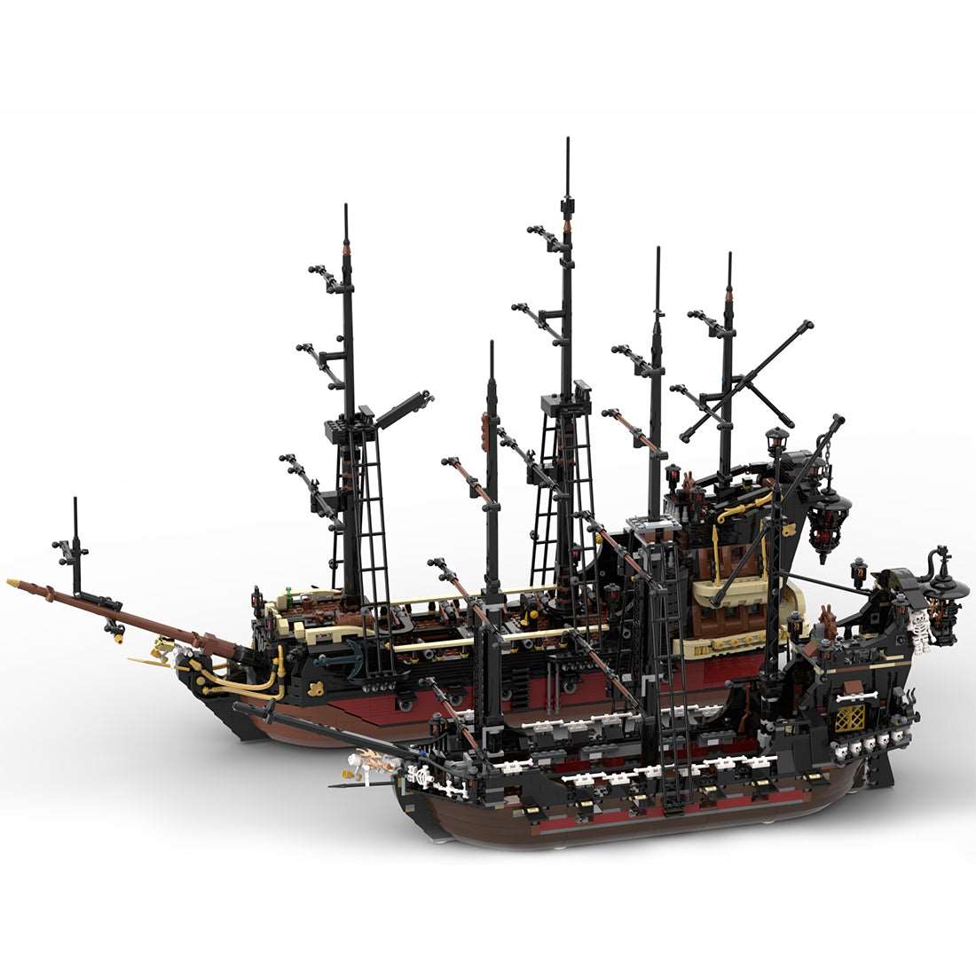 Medieval Pirate Ghost Ship Building Blocks MOC - LesDiyLesDiy