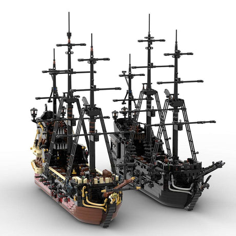 Medieval Pirate Ghost Ship Building Blocks MOC - LesDiyLesDiy