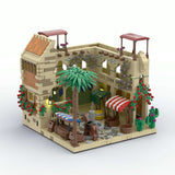 Middle East Desert Street Scene Small Market Building Blocks Set Model - LesDiyLesDiy