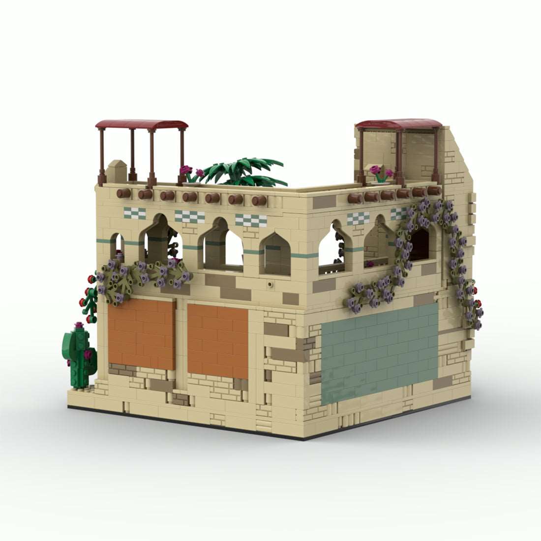 Middle East Desert Street Scene Small Market Building Blocks Set Model - LesDiyLesDiy