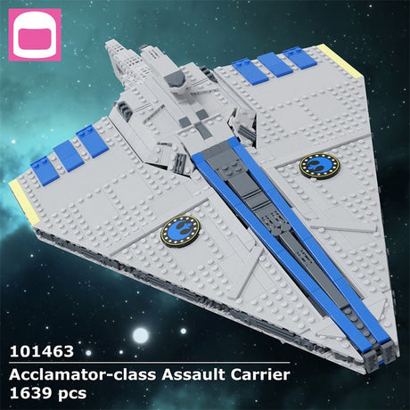 MOC - 101463 Acclamator - Klasse Angriffsfregatte Klemmbausteine - LesDiyLesDiy