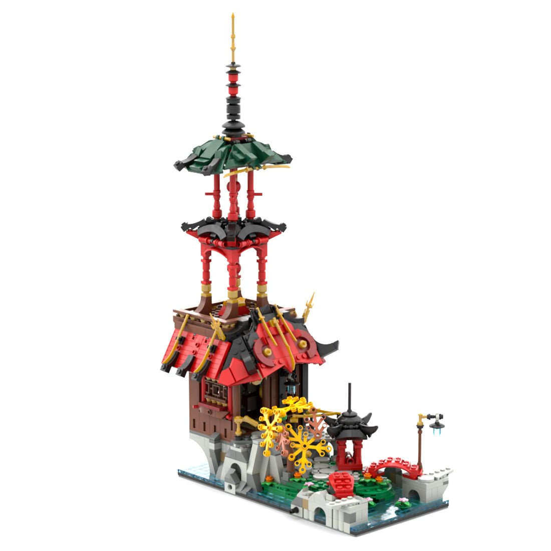 MOC - 101999 Ninjago City Garden Modification Klemmbausteine - LesDiyLesDiy