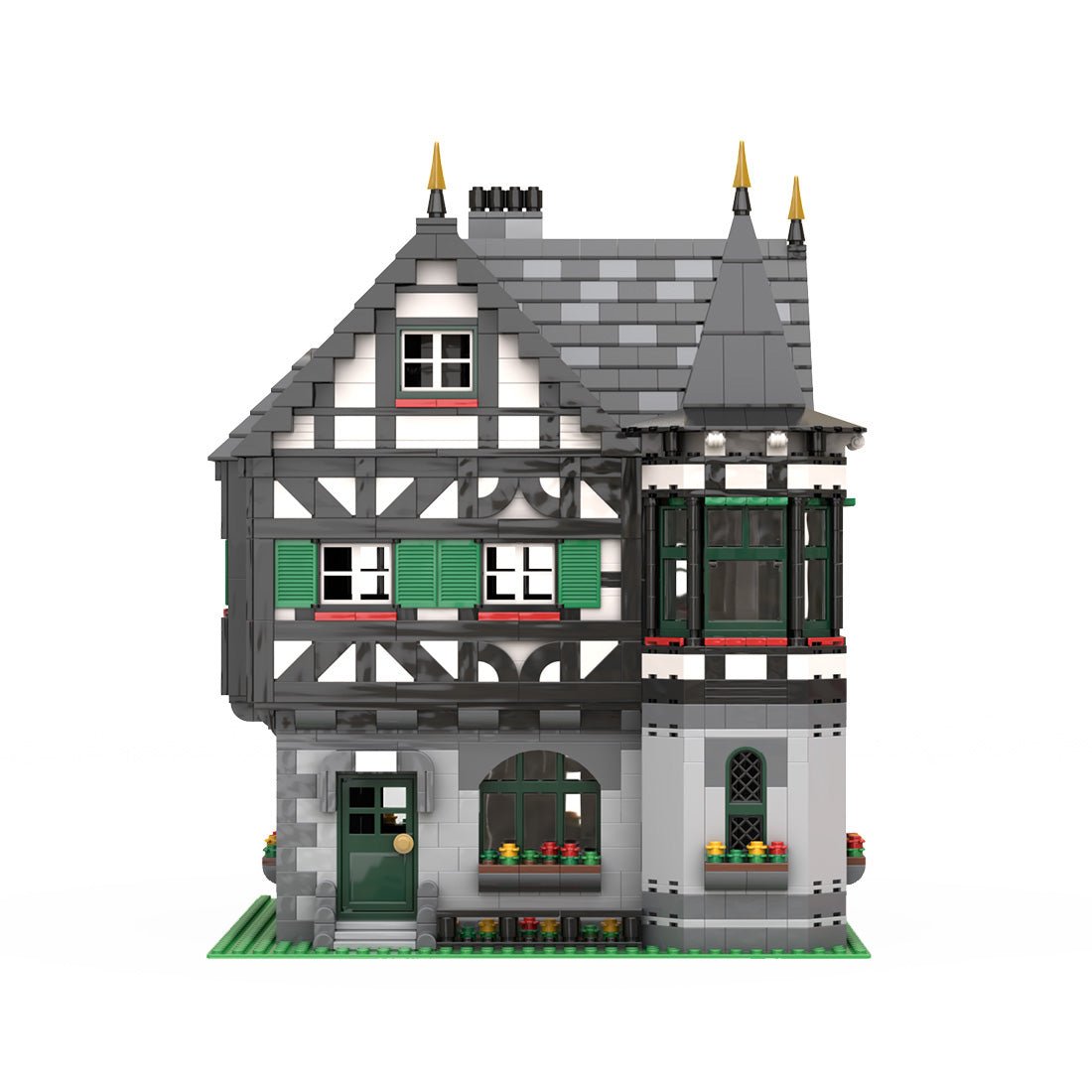 MOC - 104380 Medieval Timbered house - Fachwerkhaus Klemmbausteine - LesDiyLesDiy