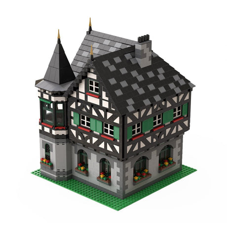 MOC - 104380 Medieval Timbered house - Fachwerkhaus Klemmbausteine - LesDiyLesDiy