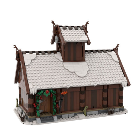 MOC - 104429 Winter Viking God House Klemmbausteine - LesDiyLesDiy