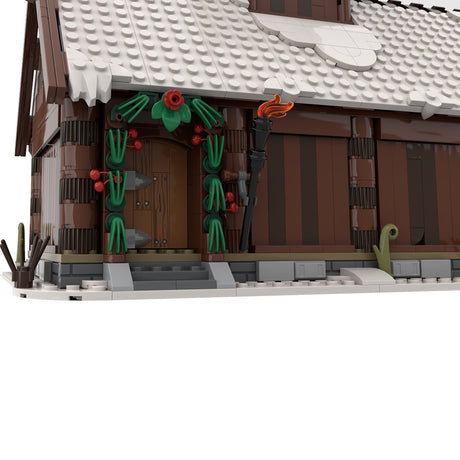 MOC - 104429 Winter Viking God House Klemmbausteine - LesDiyLesDiy