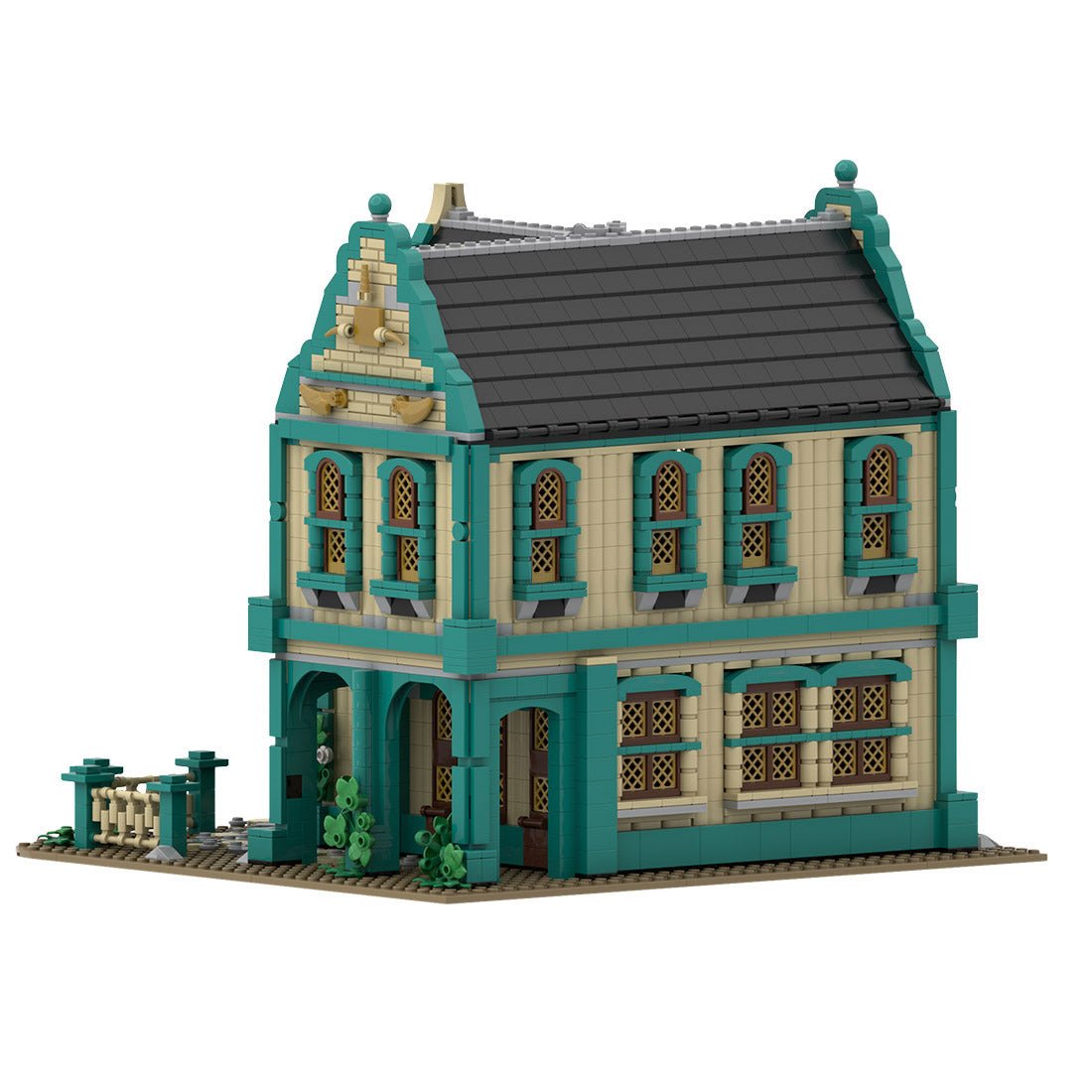 MOC - 105517 Colonial Bath House Klemmbausteine - LesDiyLesDiy