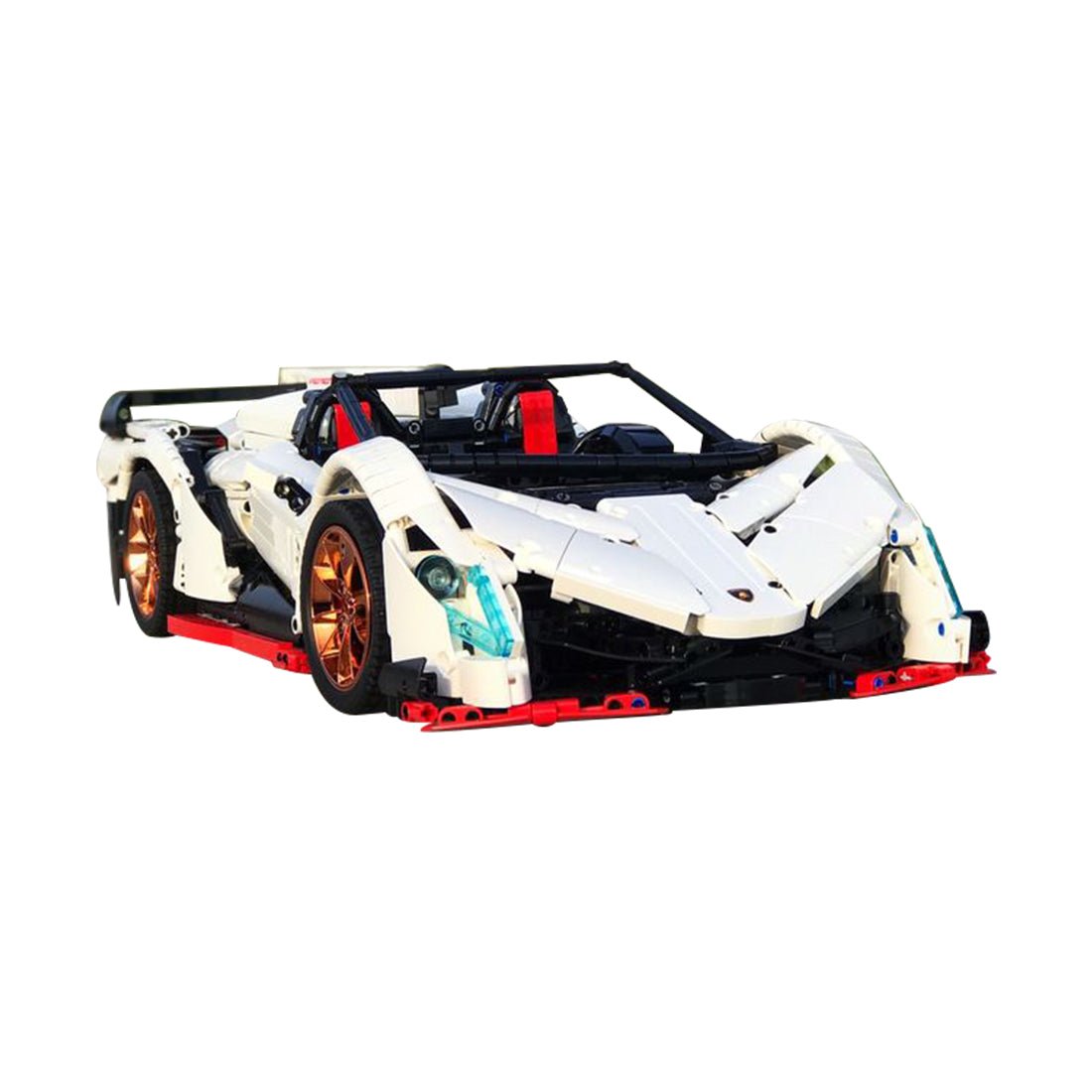 MOC - 10574 Lamborghini Veneno Roadster – Pirelli - Edition zum 50 - jährigen Jubiläum Klemmbausteine - LesDiyLesDiy