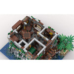 MOC - 105796 Piratenschädelinsel mit Rotbarts Haus Klemmbausteine - LesDiyLesDiy