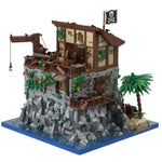 MOC - 105796 Piratenschädelinsel mit Rotbarts Haus Klemmbausteine - LesDiyLesDiy