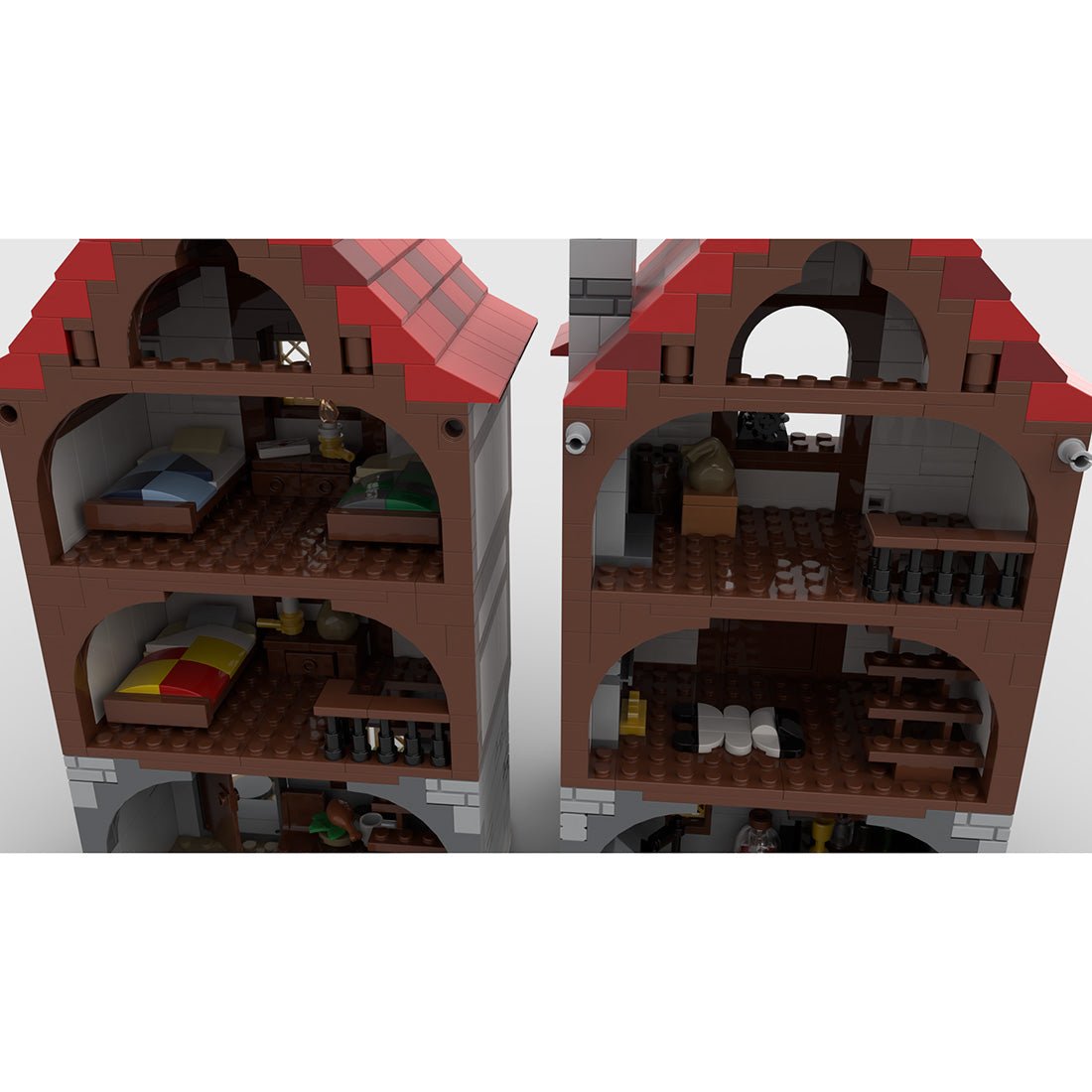 MOC - 110682 Medieval Alley's Inn - LesDiyLesDiy