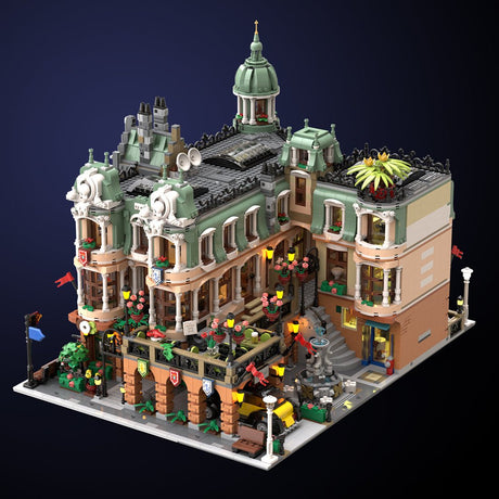 MOC - 111979 European Grand Boutique Hotel & Garden Palace Restaurant Klemmbausteine - LesDiyLesDiy