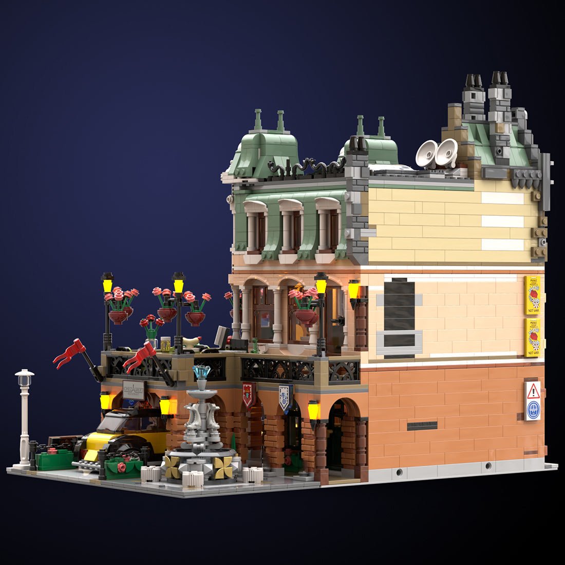 MOC - 111979 European Grand Boutique Hotel & Garden Palace Restaurant Klemmbausteine - LesDiyLesDiy