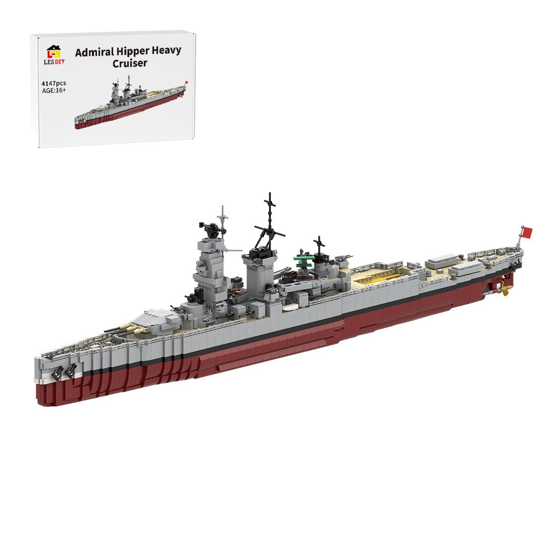 MOC - 114297 1/200 Admiral Graf Spee Klemmbausteine - LesDiyLesDiy