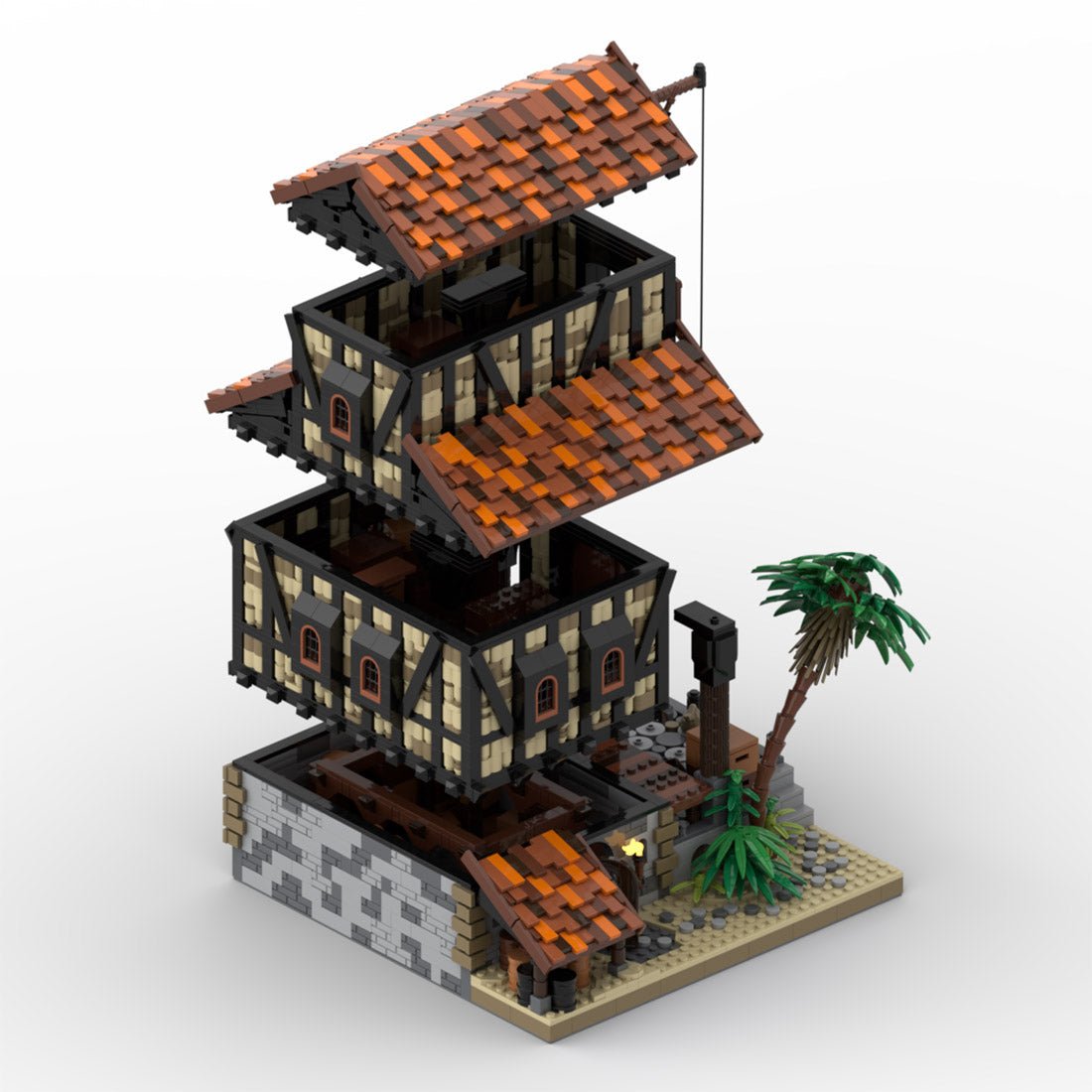 MOC - 114510 Piratenstadt Port Sauvage Klemmbausteine - LesDiyLesDiy