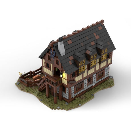 MOC - 114686 Medieval Trader`s House & Farm Klemmbausteine - LesDiyLesDiy