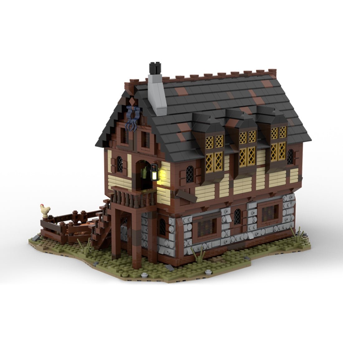 MOC - 114686 Medieval Trader`s House & Farm Klemmbausteine - LesDiyLesDiy