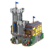 MOC - 115655 Mittelalterlicher schwarzer Sakerturm Klemmbausteine - LesDiyLesDiy