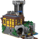 MOC - 115655 Mittelalterlicher schwarzer Sakerturm Klemmbausteine - LesDiyLesDiy